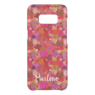 Retro Red and Pink Circle Pattern Uncommon Samsung Galaxy S8 Case