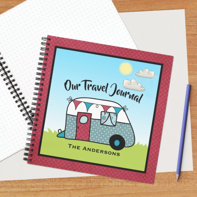 Retro Red and Teal Camper Notebook (Creator Uploaded)