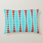 Retro Red and Turquoise Dots Accent Pillow<br><div class="desc">Whoever said, “Dot, dot not a lot, ” never saw this Retro Red and Turquoise Dots Accent Pillow. It features an aqua background with rows of vibrant red and turquoise circles in graduated sizes. This vintage inspired pattern is like the Russian nesting dolls of the polka dot world! It’s retro....</div>