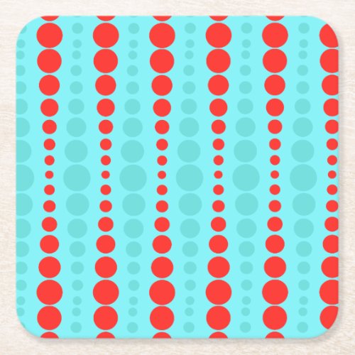 Retro Red and Turquoise Dots Coasters