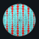 Retro Red and Turquoise Dots Dart Board<br><div class="desc">Whoever said, “Dot, dot not a lot, ” never saw this Retro Red and Turquoise Dots Dart Board. It features an aqua background with rows of vibrant red and turquoise circles in graduated sizes. This vintage inspired pattern is like the Russian nesting dolls of the polka dot world! It’s retro....</div>