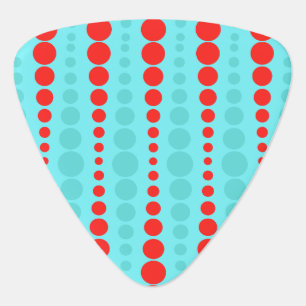 Retro Red and Turquoise Dots Guitar Picks