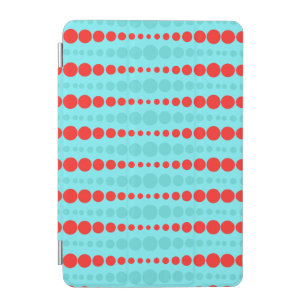 Retro Red and Turquoise Dots iPad Mini Cover