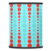 Retro Red and Turquoise Dots Lamp Shade (Left)