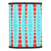 Retro Red and Turquoise Dots Lamp Shade (Back)