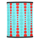 Retro Red and Turquoise Dots Lamp Shade (Front)