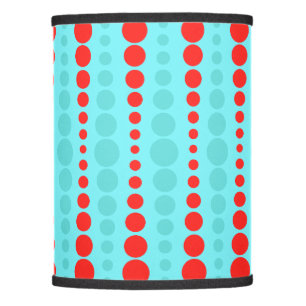 Retro Red and Turquoise Dots Lamp Shade