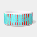 Retro Red and Turquoise Dots Pet Bowl<br><div class="desc">Whoever said, “Dot, dot not a lot, ” never saw this Retro Red and Turquoise Dots Pet Bowl. It features an aqua background with rows of vibrant red and turquoise circles in graduated sizes. This vintage inspired pattern is like the Russian nesting dolls of the polka dot world! It’s retro....</div>