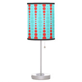 Retro Red and Turquoise Dots Table Lamp (Left)