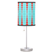 Retro Red and Turquoise Dots Table Lamp (Right)