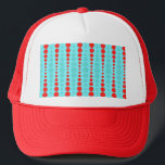 Retro Red and Turquoise Dots Trucker Hats<br><div class="desc">Whoever said, “Dot, dot not a lot, ” never saw this Retro Red and Turquoise Dots Trucker Hat. It features an aqua background with rows of vibrant red and turquoise circles in graduated sizes. This vintage inspired pattern is like the Russian nesting dolls of the polka dot world! It’s retro....</div>