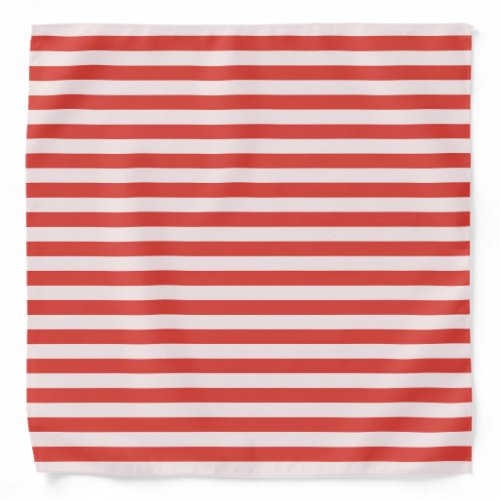 Retro Red and White Stripes Thin Striped Bandana