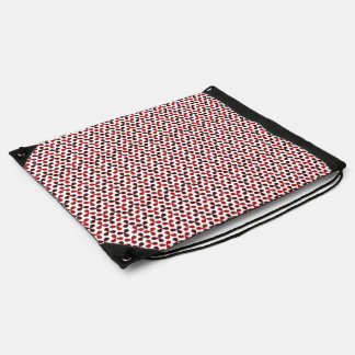 Retro red and wine  propellor pattern drawstring bag