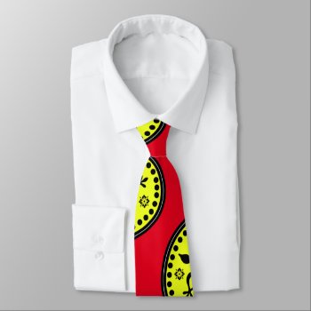 Retro Red And Yellow Paisleys Necktie by macdesigns2 at Zazzle
