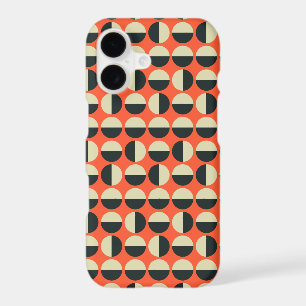 Retro Red Black Beige Dot Sixties Pattern iPhone 17 Case
