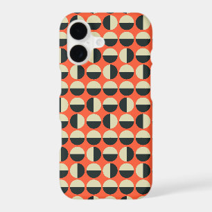 Retro Red Black Beige Dot Sixties Pattern iPhone 17 Case