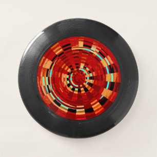 Retro Red Black Blue Yellow Brown Circular Pattern Wham-O Frisbee
