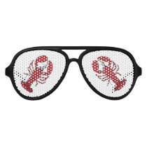 Retro red black lobster rockabilly sunglasses Retro red black lobster rockabilly sunglasses