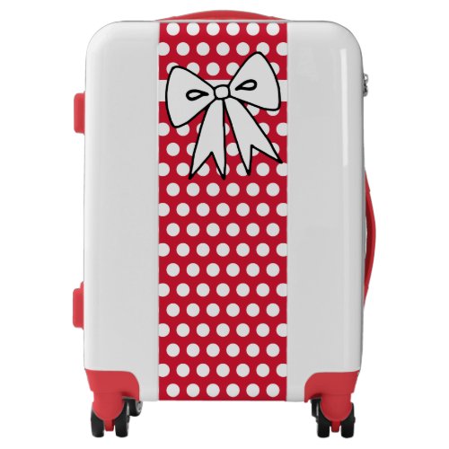 Retro Red Bow Cute Vacation Suitcase Luggage Gift