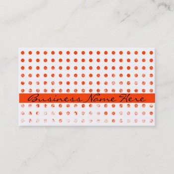 Retro Red Bright Polka Dot Business Card by camcguire at Zazzle