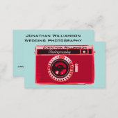 Retro Red Camera Photography Business Cards (Front/Back)