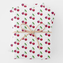 Retro Red Cherry Packaging Cute Vintage Christmas