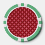 Retro Red Christmas Snowflakes Poker Chips at Zazzle