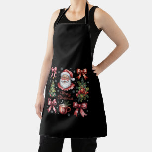 Retro Red Coquette Christmas Cute Xmas Holiday Apron