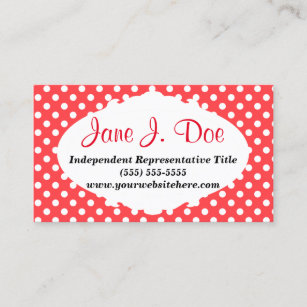 Retro Red Dots Beauty Business Card