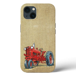 Retro Red Farm Tractor iPhone 13 Case