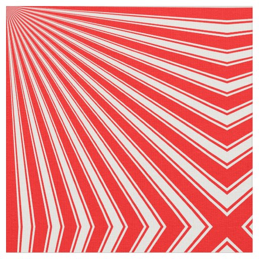 Retro Red Funky Sun Rays Background Fabric