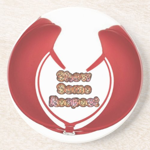 Retro Red Hakuna Matata Gifts show some respectpn Sandstone Coaster