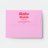 Retro Red Handwriting Wedding 