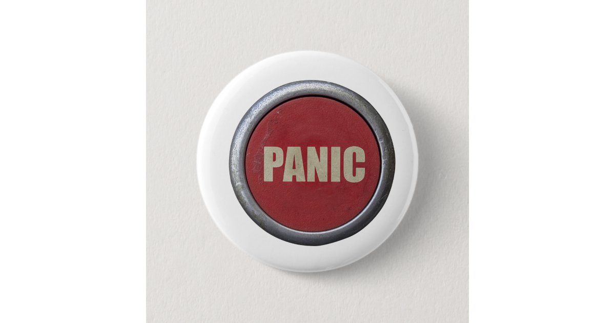Retro Red Industrial Panic Button Zazzle