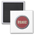 Retro Red Industrial Panic Button Magnet