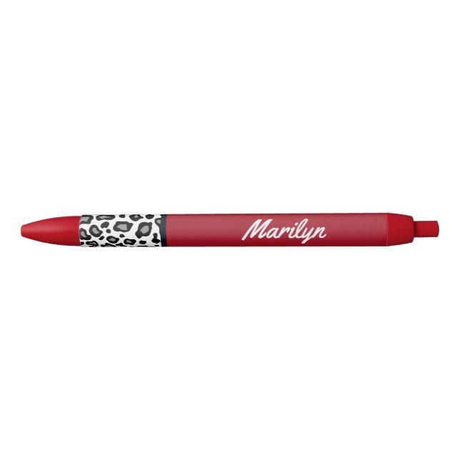 Retro Red Leopard Print Writing Pens Gift (Front)