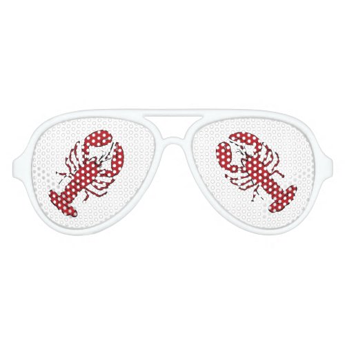 Retro red lobster rockabilly sunglasses