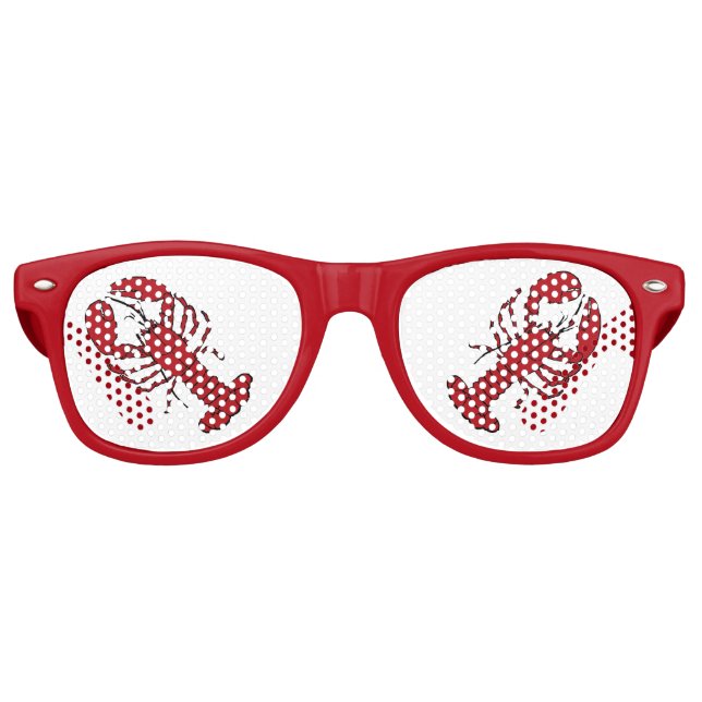 Retro red  lobster rockabilly sunglasses (Front)