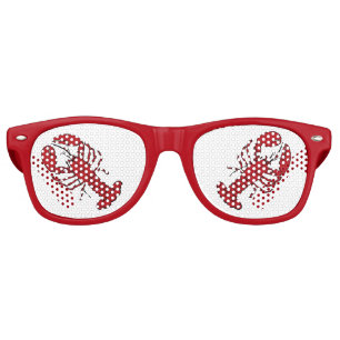 Retro red lobster rockabilly sunglasses red
