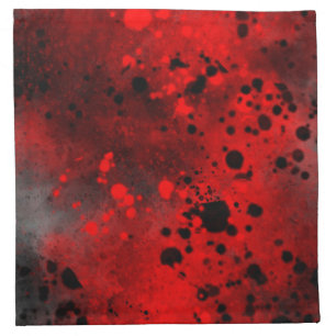 Retro Red Paint Splatter  Cloth Napkin