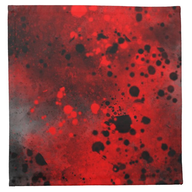 Retro Red Paint Splatter  Cloth Napkin (Front)