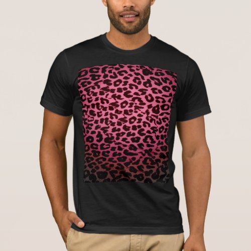 Retro red pattern leopard fur texture T_Shirt