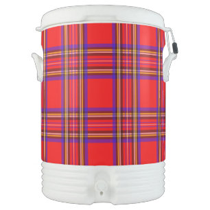 Retro Red Plaid Cooler