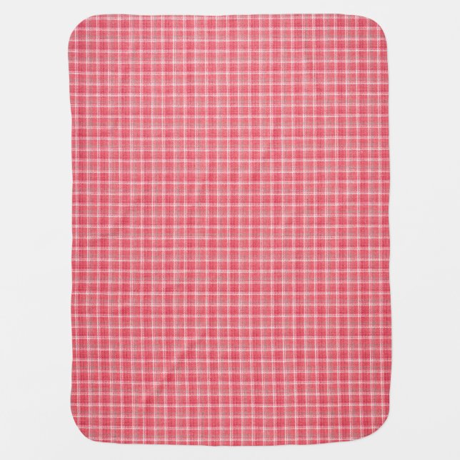 Retro red plaid tartan: seamless pattern. baby blanket (Front)
