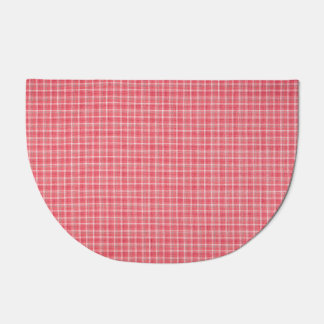 Retro red plaid tartan: seamless pattern. doormat