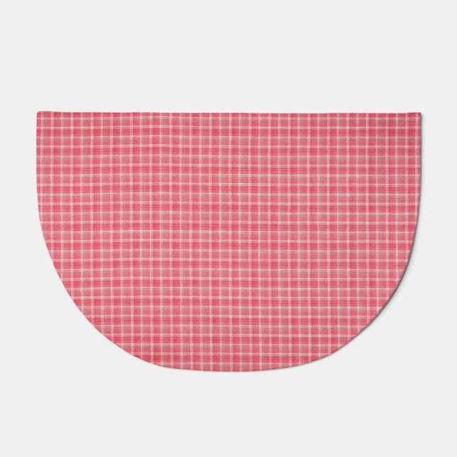 Retro red plaid tartan: seamless pattern. doormat (Front)