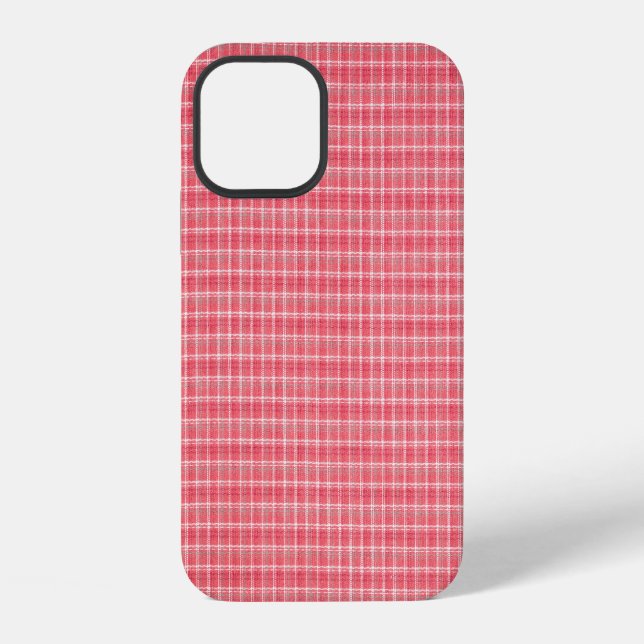 Retro red plaid tartan: seamless pattern. iphone case (Back)