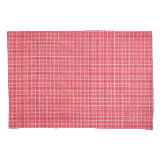 Retro red plaid tartan: seamless pattern. pillow case