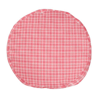 Retro red plaid tartan: seamless pattern. pouf