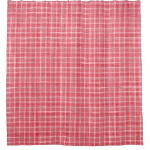 Retro red plaid tartan: seamless pattern. shower curtain